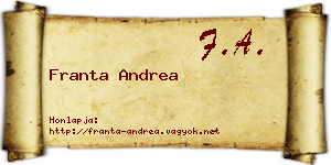 Franta Andrea névjegykártya